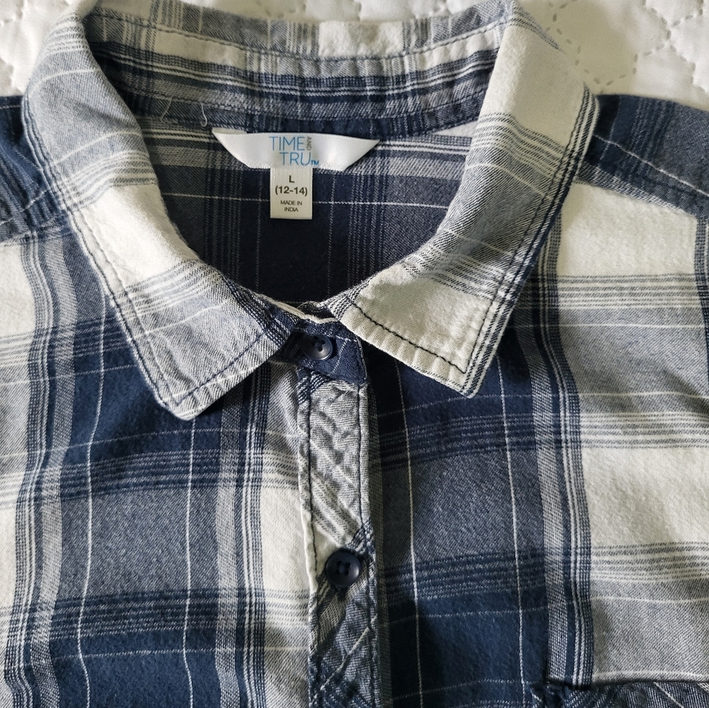 Time and Tru long sleeve plaid shirt